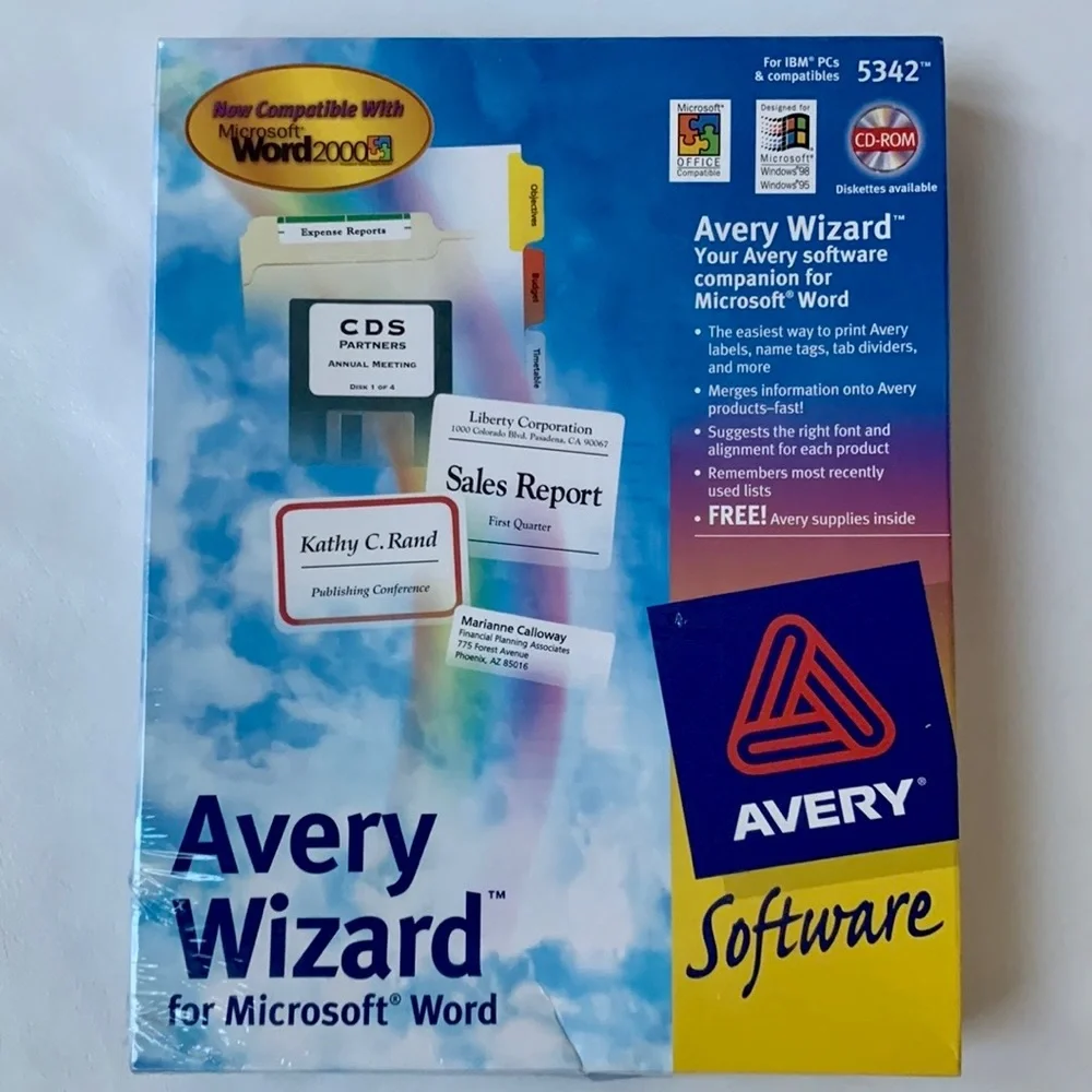 Avery Wizard For MS Office PC CD
